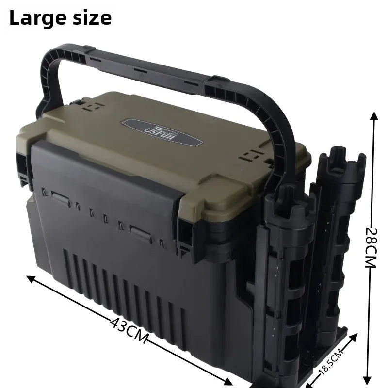 Multi layer fishing box, suitable for sea fishing and river fishing, thick and large capacity bait storage box and fishing box