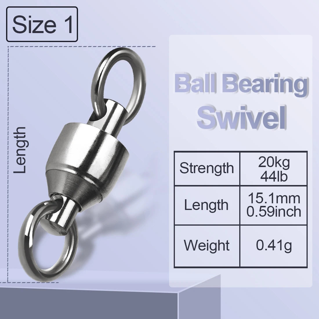 FishTrip Ball Bearing Swivels 10-100pcs Fishing Swivel Solid Welding Ring Stainless Steel Heavy Duty Saltwater Swivel Catfish