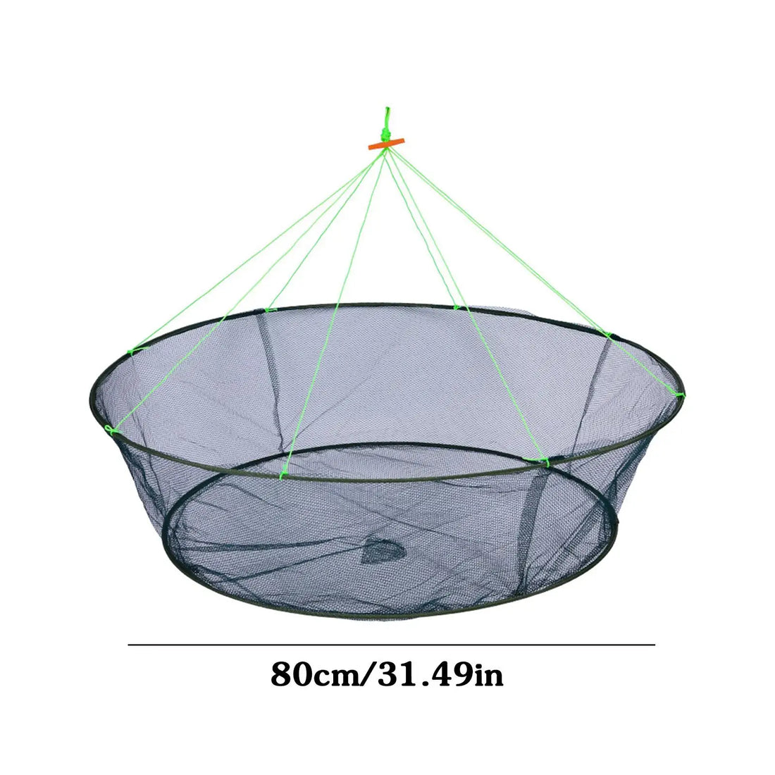 80/100cm Loose Mouth Folding Drop Fishing Net Shrimp Catcher Tank Casting Network Fish Eels Trap Cage Prawn Bait Crab Netting