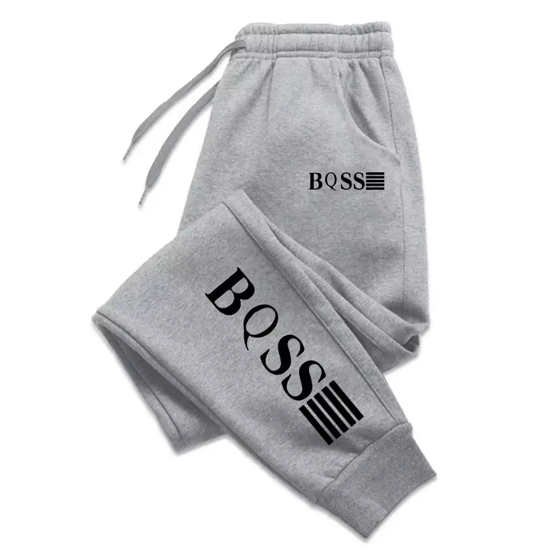 Men's Luxury Print Fleece Sweatpants Warm Jogging Pants Multiple PacksMale Outdoor Trousers Straight Trouse New Autumn Winter