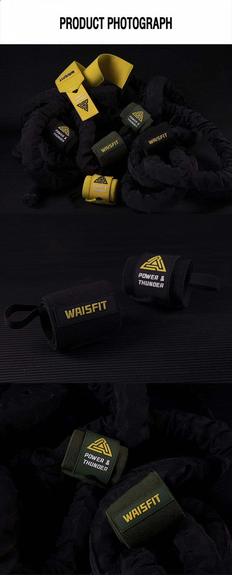 1 Pair Premium Wrist Support Fitness Wristbands Protect Your Wrist During GYM Workouts Ideal for Intense Bench Press Deadlift