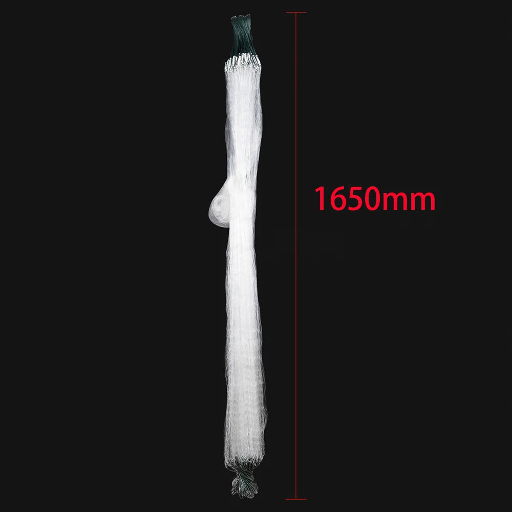 50M Length 1.65M Depth Fishing Net 3 Layer Nylon Trap with Floats Gill Net Sticky Sinking Net Fish Network for Hand Casting