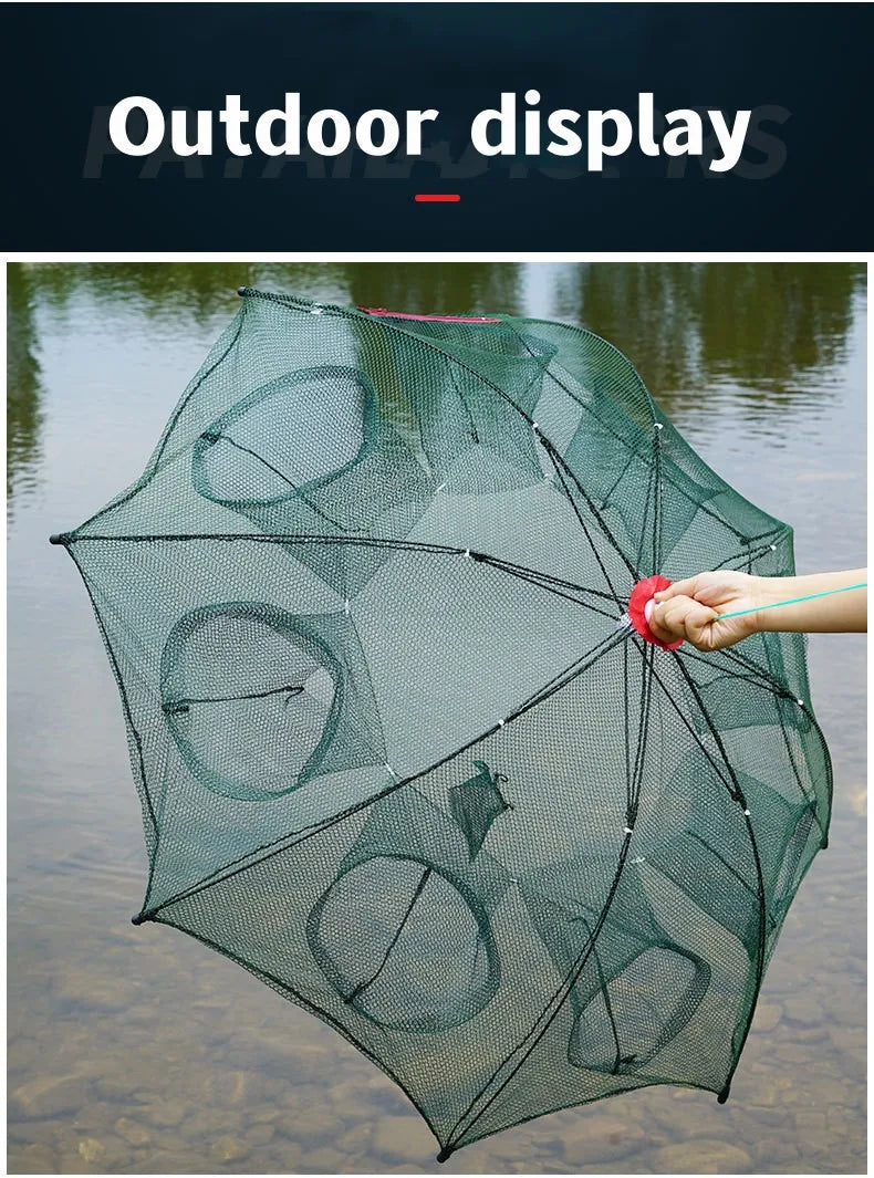 Cyrusher Fishing Net Automatic Folding Fish Net Moving Kite Fishing Net Hand Cast Net Umbrella Net Shrimp Cage  net