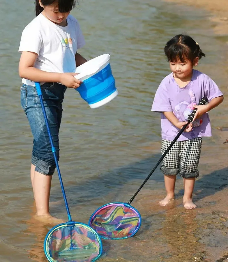 Carbon Fiber Kids Dip Net for Outdoor Insect Catching Butterfly Fishing Dip Net Tadpole and Fish Collection Fishing Net Gear