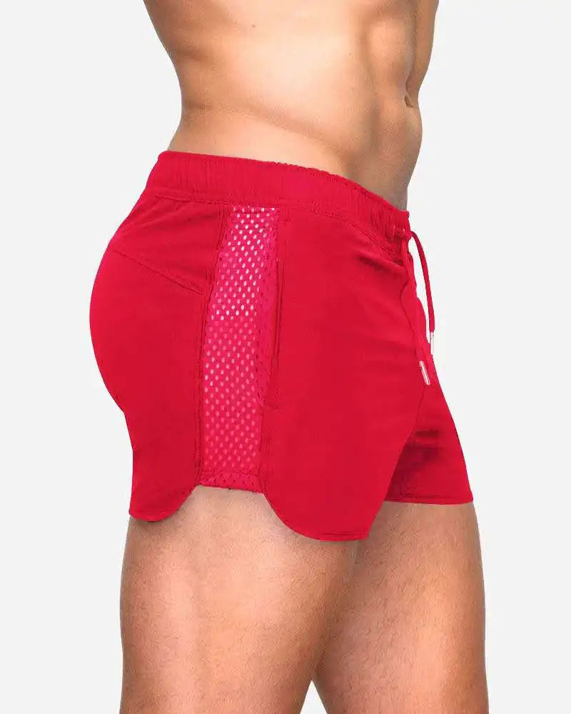 Fitness Running Shorts Men Quick Dry Mesh Training Sports Gym Shorts Sport Jogging Short Pants with Pockets Summer Shorts Men