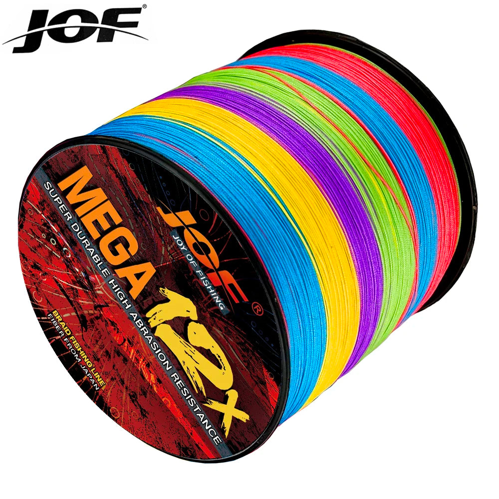 JOF Braided Fishing Line 8 Strand 12 Strand 500M Multifilamento Carp 100% PE Fly Sea Saltwater Weave Extreme Strong Pesca Japan