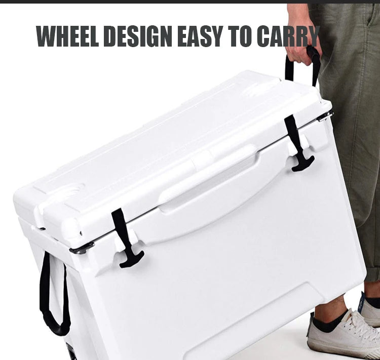 Picnic White Rotomolded Portable Coolere Box Ice Chest For Car Fishing