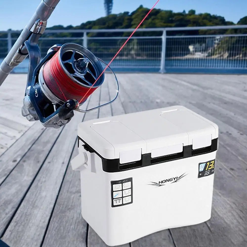 Fishing Cooler Bag Multifunctional Lightweight Insulated Bait Cooler 13L Capacity Portable Fish Cooler Fishing Box Bait Bucket