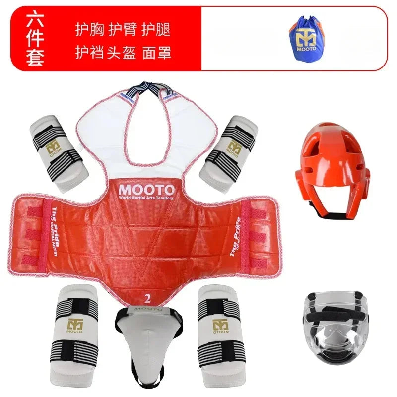 Children's Boxing Taekwondo Protective Gear Actual Combat Equipment Full Set Thicken Competition Martial Arts Combat Protective