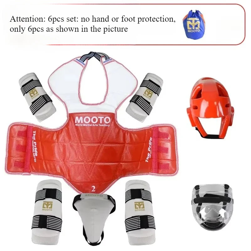 Children's Boxing Taekwondo Protective Gear Actual Combat Equipment Full Set Thicken Competition Martial Arts Combat Protective