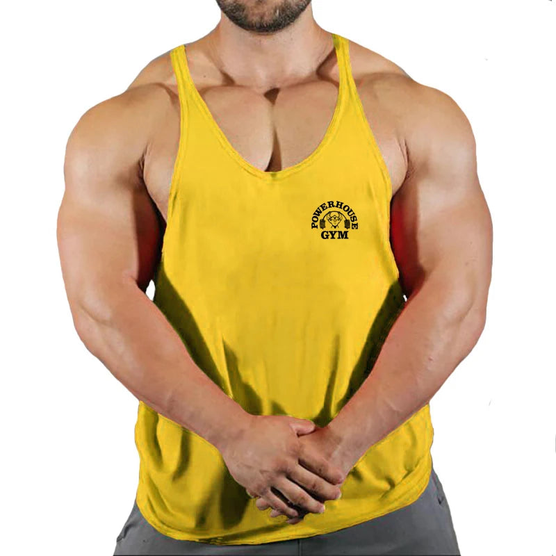 New Gym Tank Top Summer Brand Cotton Sleeveless Shirt Casual Fashion Fitness Stringer Tank Top Men bodybuilding Clothing M-XXL