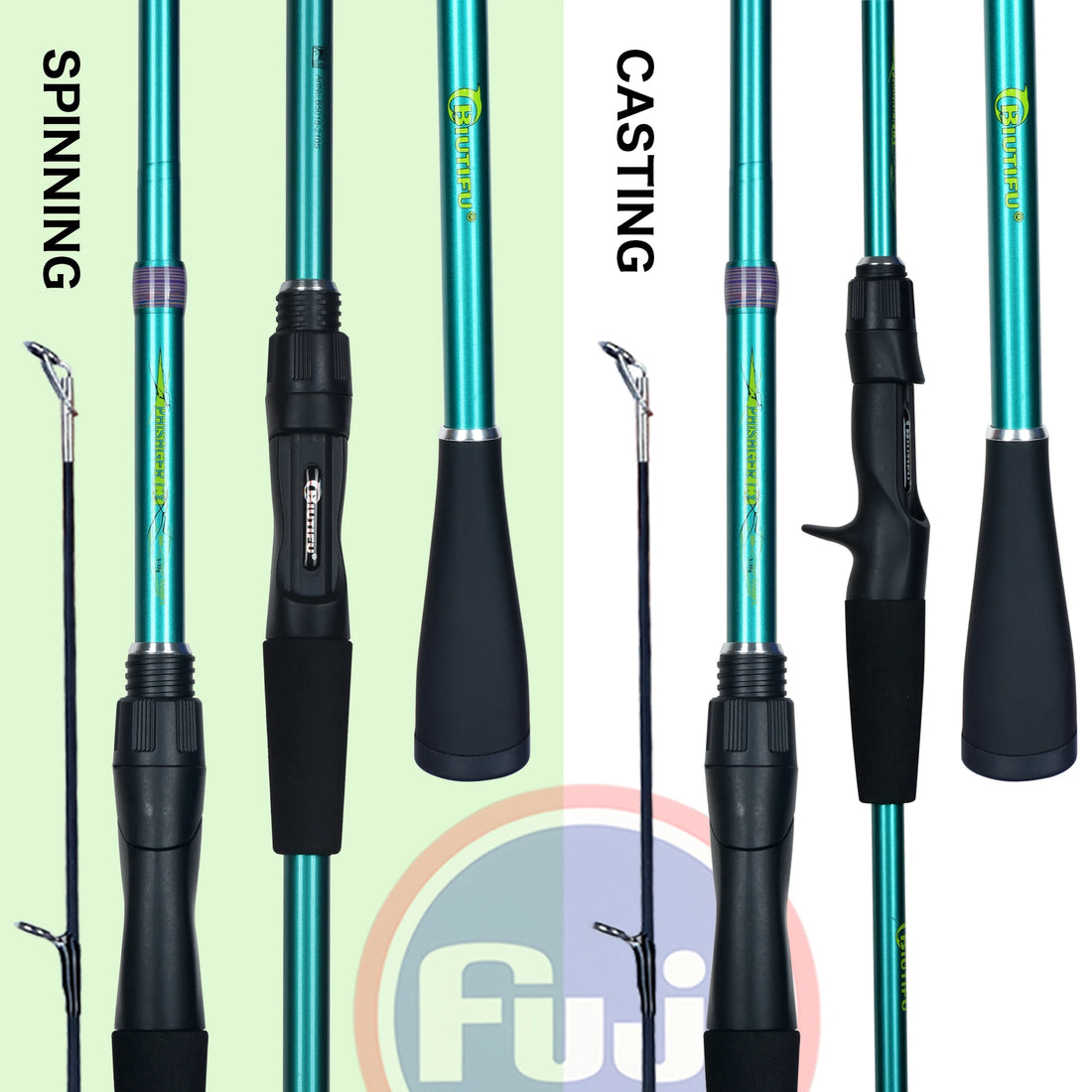 BIUTIFU Spinning Casting Traveller Mini Carbon Lure Fishing Rods Fuji Guides Action 5-30g Fast Ultralight Baitcasting Trout Pole