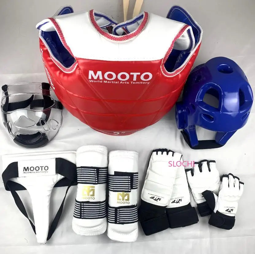 Children's Boxing Taekwondo Protective Gear Actual Combat Equipment Full Set Thicken Competition Martial Arts Combat Protective