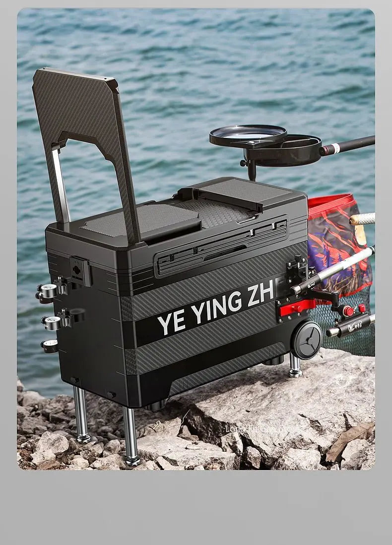 40L Fishing Cooler Box with Wheels large Portable Outdoor Fishing Ice Box Light Insulation Thickened Fishing Box Fishing Kit