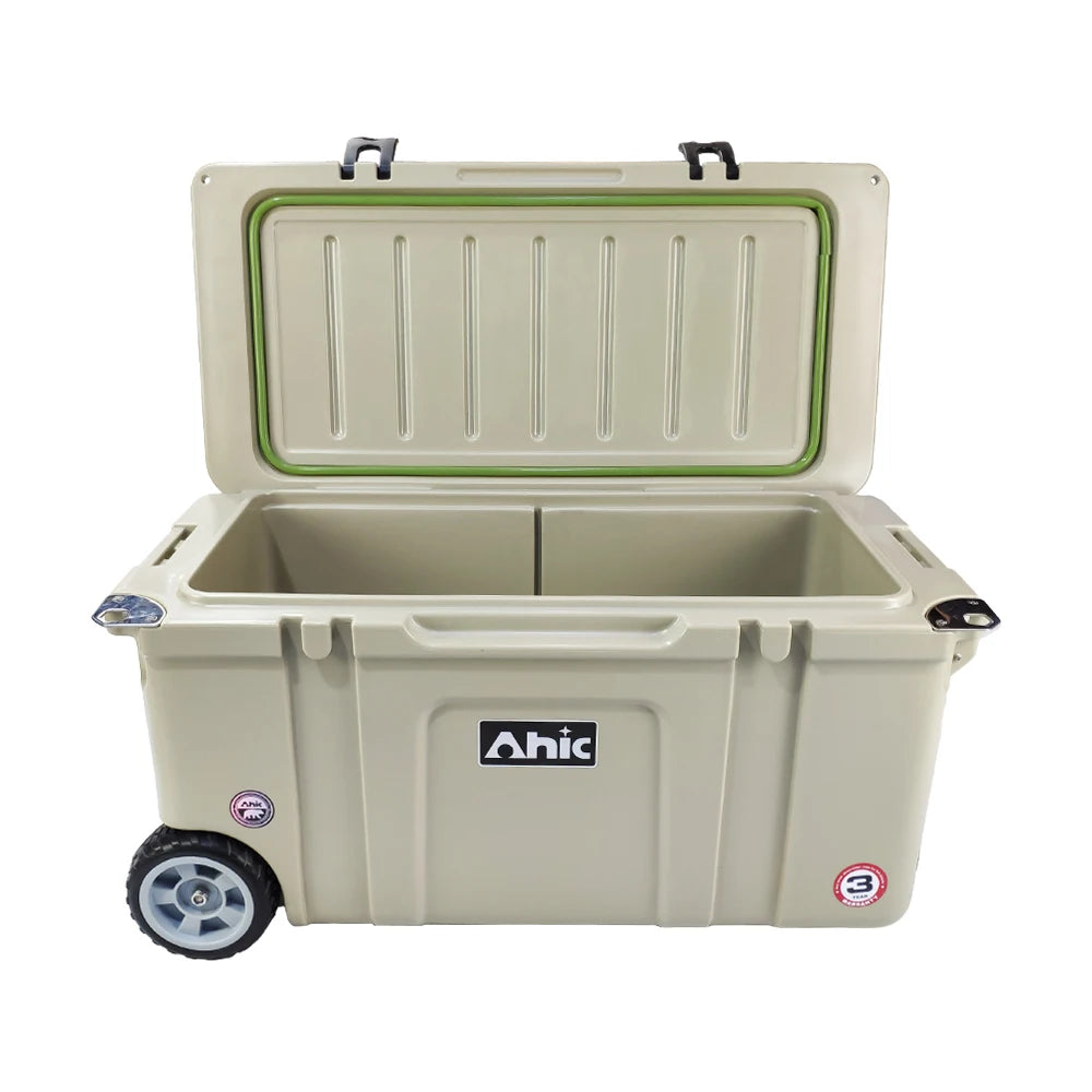 Portable Rotomolded Wheel Cooler Box, Fishing Tackle Boxes, Ice Chest, Fishing Products, 75L