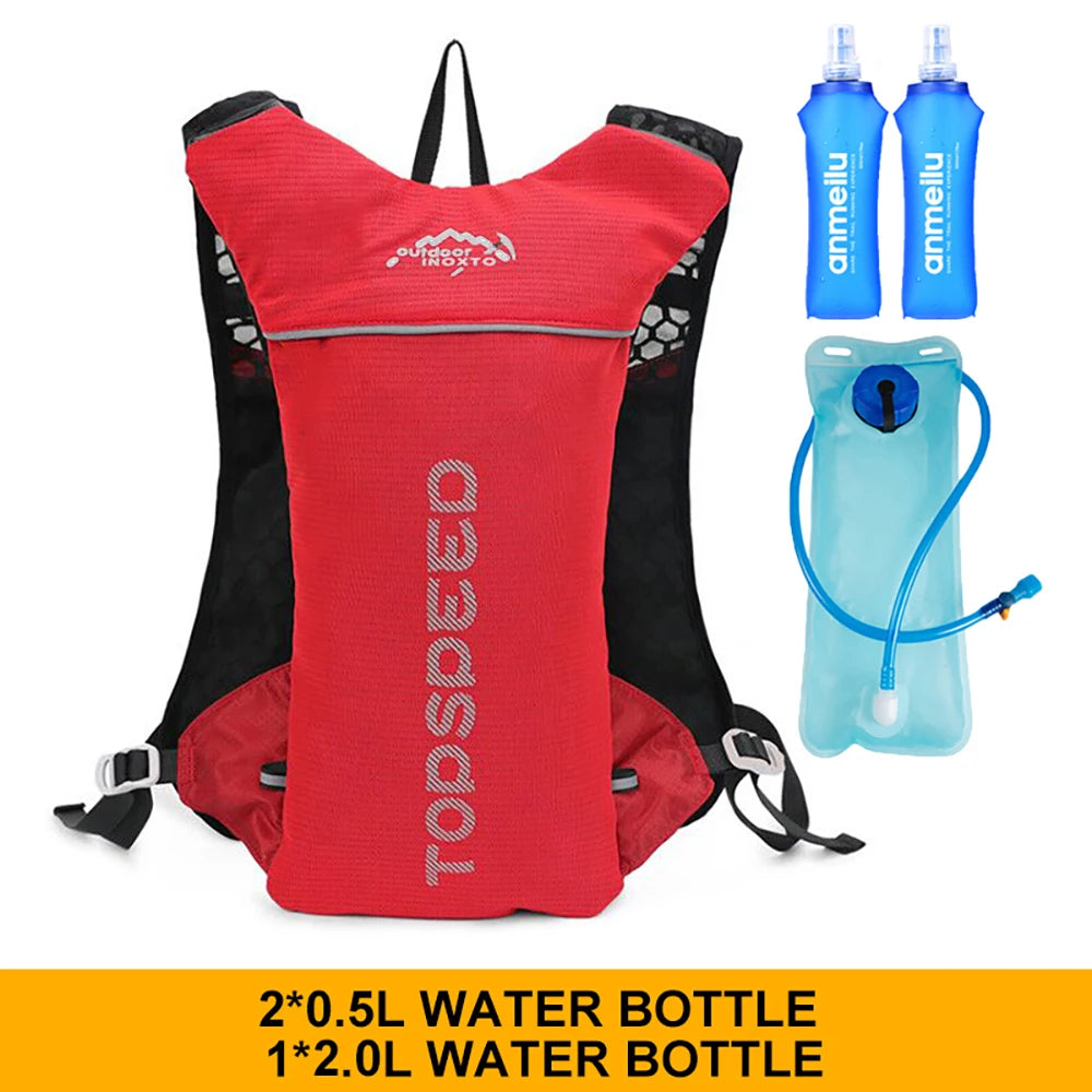 Outdoor Trail Running 5L Ultralight Backpack Hydration Jogging Vest Men Breathable Marathon Bicycle Bag Water Bottle 500ML