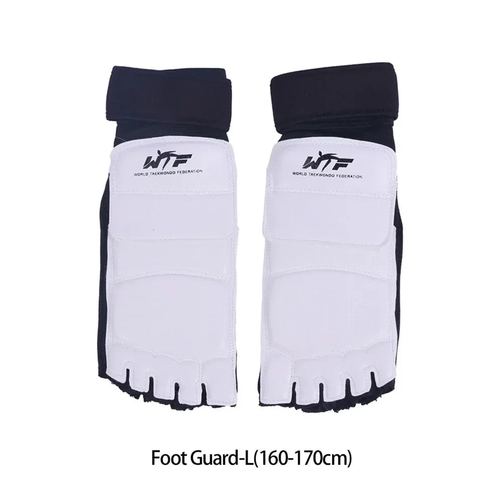 1 Pair Karate Gloves Taekwondo Equipment Half Finger Protector Boxing Hand Foot Protection Foot Guards Martial Arts Kickboxing