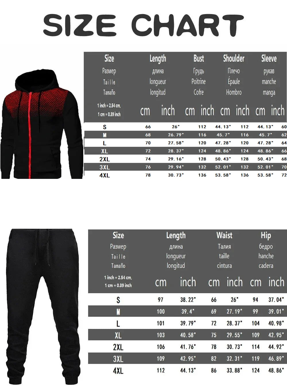 Men's Sports Tracksuit Fashion Sportswear Hooded Jackets and Sweatpants Two Piece Set Autumn Winter Male Fleece Outdoor Suit