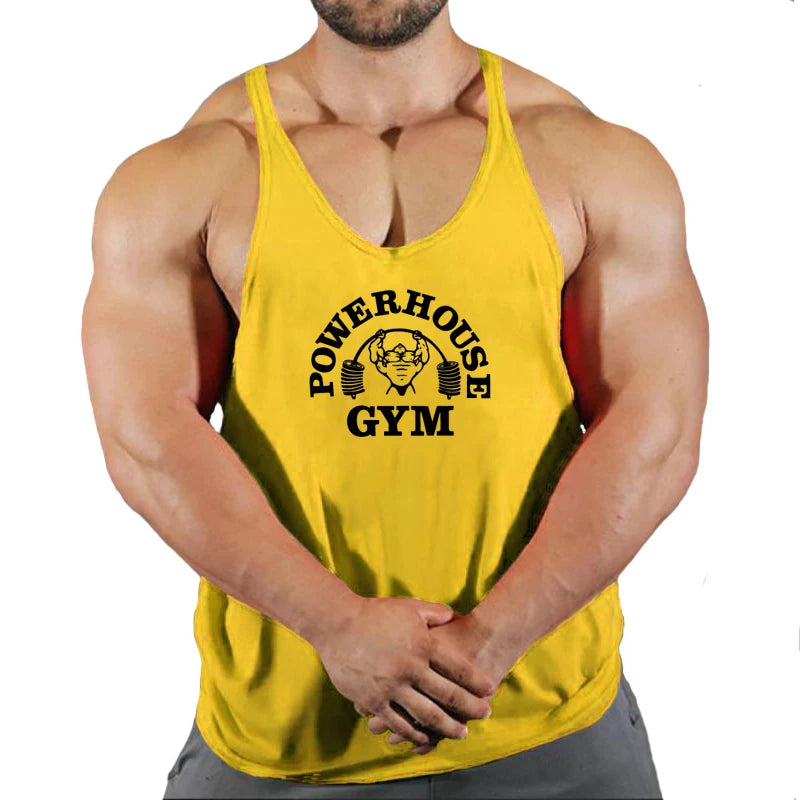 New Gym Tank Top Summer Brand Cotton Sleeveless Shirt Casual Fashion Fitness Stringer Tank Top Men bodybuilding Clothing M-XXL