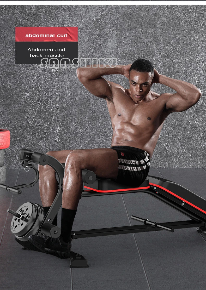 New Upgraded Multi-function Weightlifting Bench, Home Abdominal Waist Fitness Bench, Dumbbell Training Auxiliary Stool