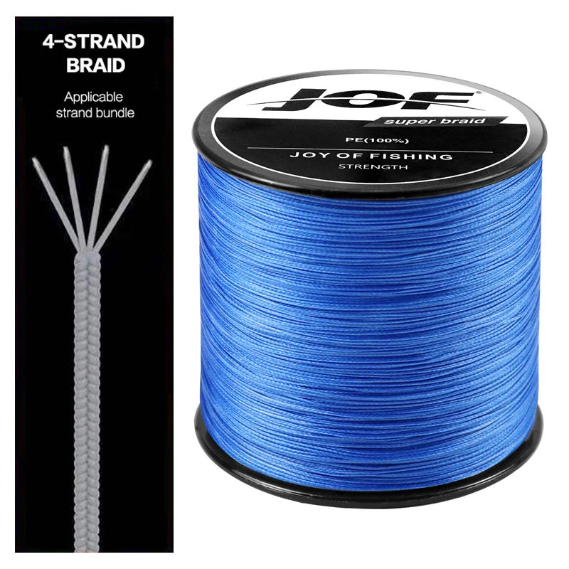 JOF 4 Strands Braided Fishing Line 300M Multifilament Carp Fishing Multifunction PE Fishing Line for 10-82LB Pesca