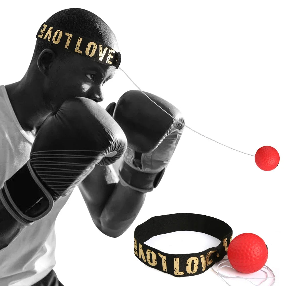 New Set Boxing Speed Ball Head-mounted PU Punch Ball MMA Sanda Training Hand Eye Reaction Home Sandbag Fitness Boxing Equipment