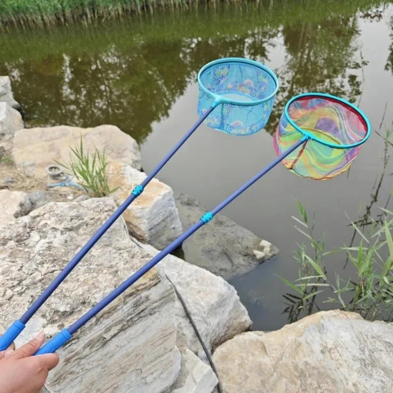 Carbon Fiber Kids Dip Net for Outdoor Insect Catching Butterfly Fishing Dip Net Tadpole and Fish Collection Fishing Net Gear