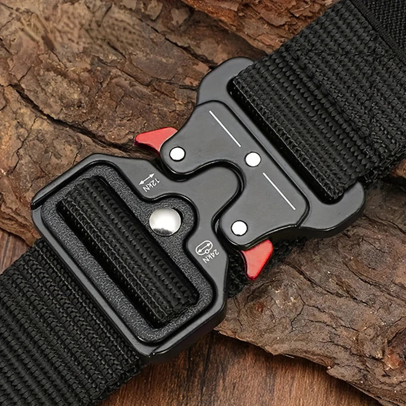 Men Belt Outdoor Hunting Outdoor Work Training Belt Woven Belt Canvas Multi Function Belt Denim Belt