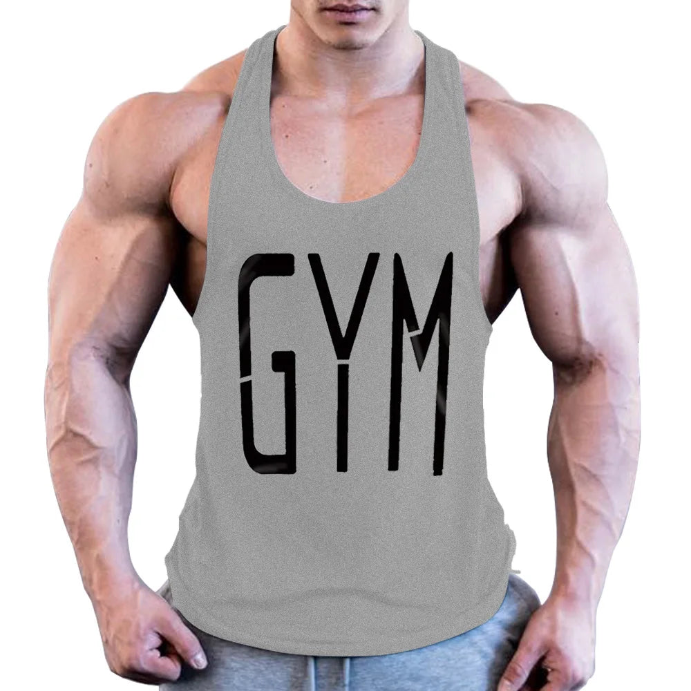 New Gym Sleeveless Clothing Men Bodybuilding and Fitness Tank Top Vest Sportswear Undershirt muscle workout Singlets Gym shirt