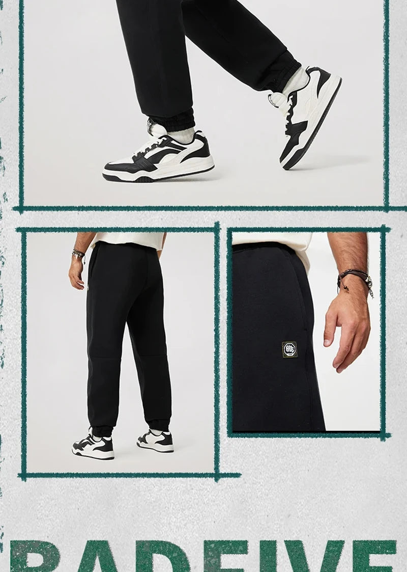 Li-Ning Men BADFIVE Sweat Pants 54%Cotton 46%Polyester Loose Fit LiNing Leisure Comfortable Sports Trousers AKLV017