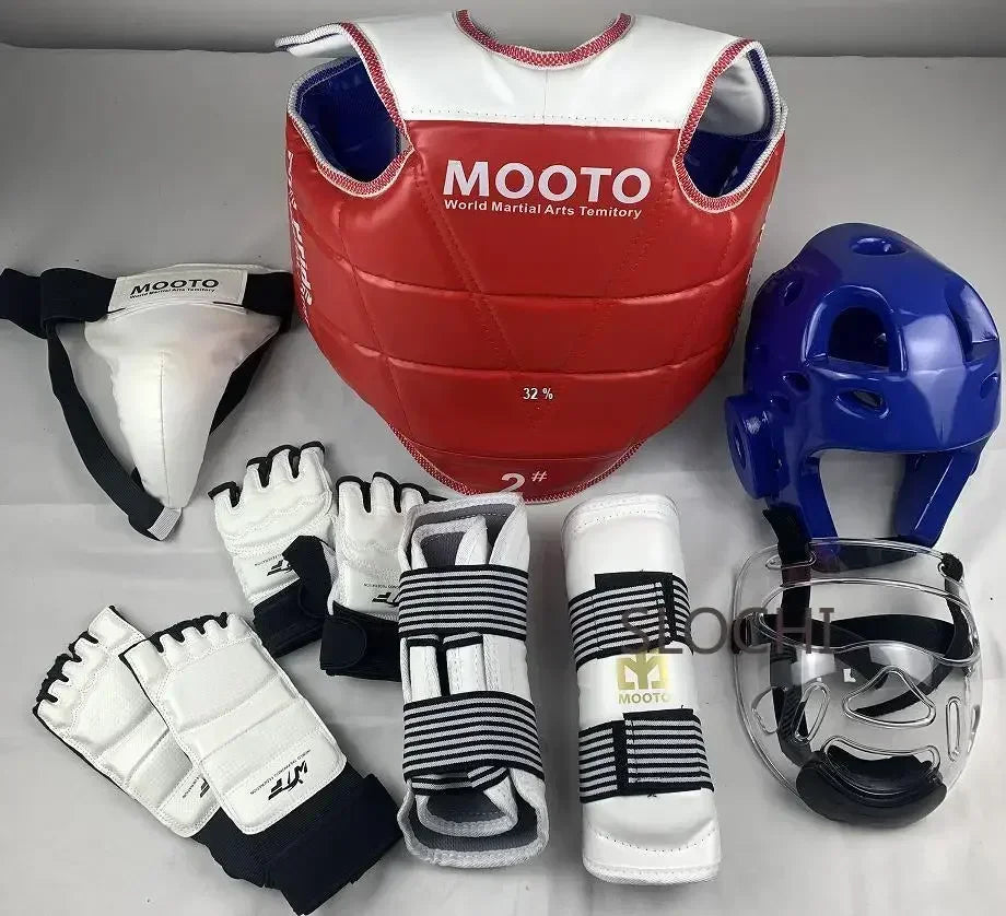 Children's Boxing Taekwondo Protective Gear Actual Combat Equipment Full Set Thicken Competition Martial Arts Combat Protective