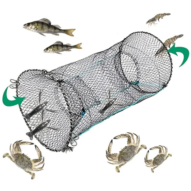 Telescopic Foldable Crayfish Crab Fish Trap Net Shrimp Lobster Cage Collapsible Portable Fishing Folding  network