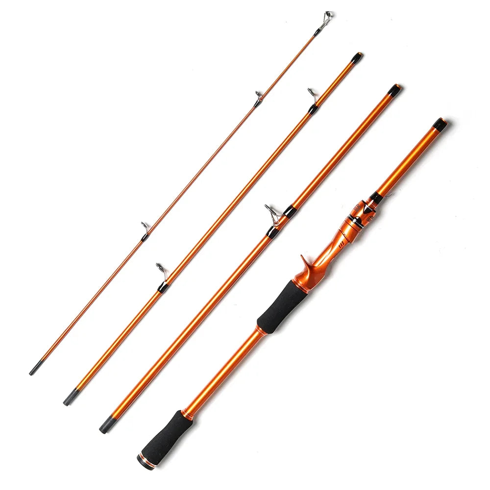 BAKAWA Casting Spinning Fishing Rods 1.8M 2.1M UltraLight Travel Feeder Pole 4 Sections EVA Handle Baitcasting Fish Rod Pesca