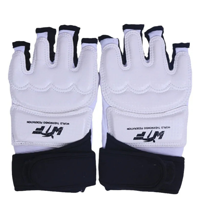 Taekwondo Gloves Foot Cover Children Taekwondo Hand Guard Foot Back Half Finger Sanda Karate Boxing Gloves Half Finger