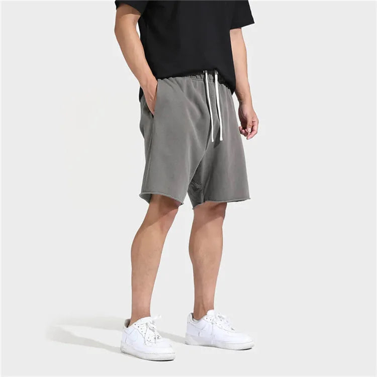 Men's Straight Leg Fitness Sports 5 Minutes Pants Mid-Waist Loose Fashion Basketball Shorts Running Casual Pants