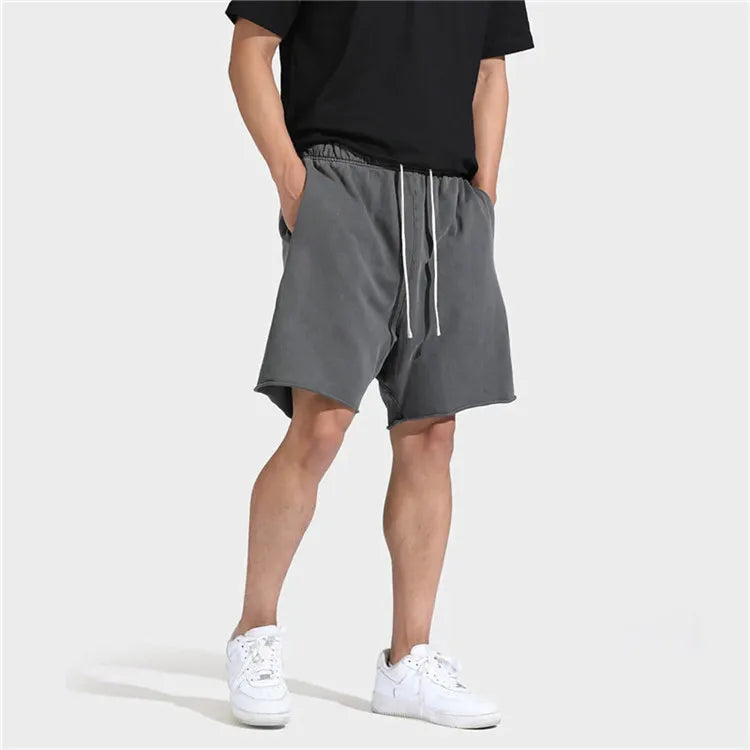 Men's Straight Leg Fitness Sports 5 Minutes Pants Mid-Waist Loose Fashion Basketball Shorts Running Casual Pants