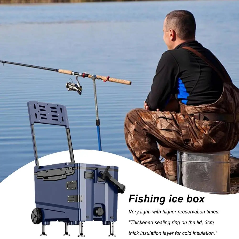 Fishing Tackle Box 32L Fishing Cooler Box Multifunctional Adjustable Fishing Organizer Plastic Handle Fishing Box for hiking