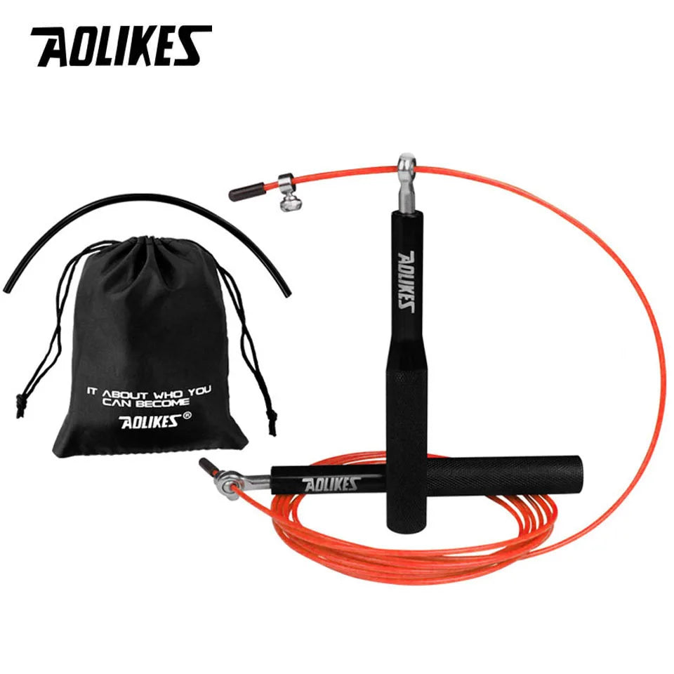 AOLIKES Crossfit Jump Rope Professional Speed Bearing Skipping Fitness Workout Training Equipement MMA Boxing Home Exercise