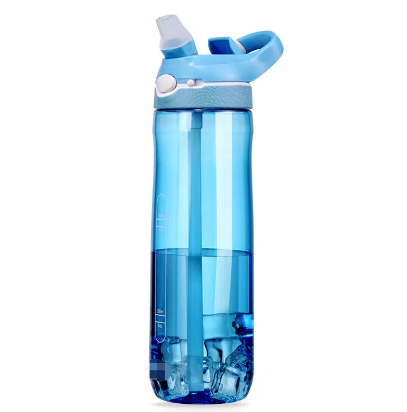 750ml/1000ml Tritan Material Water Bottle With Straw Eco-Friendly Durable Gym Fitness Outdoor Sport Shaker Drink Bottle