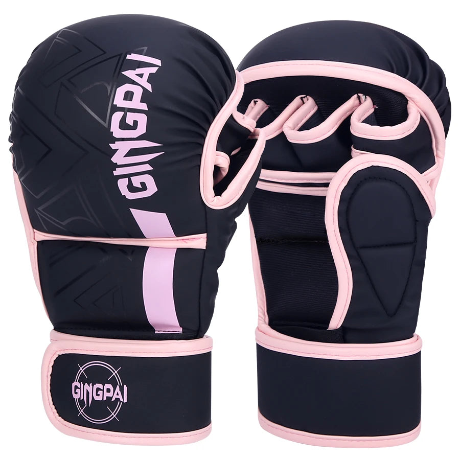 Professional MMA Boxing Gloves Half Finger Sandbag Karate Muay Thai Training Gloves PU Adult Kids Thickened Boxing Equipment