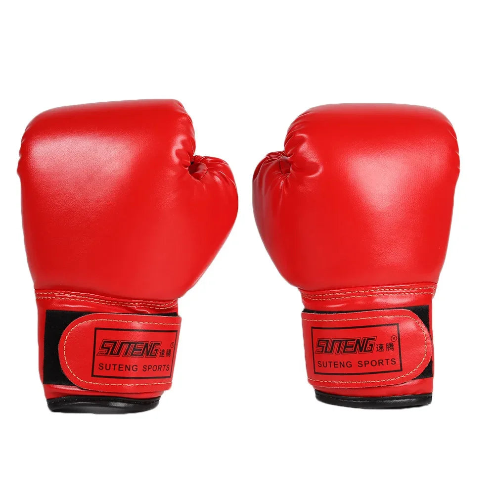 2pcs Boxing Training Fighting Gloves Leather Kids Muay Thai Kickboxing Gloves