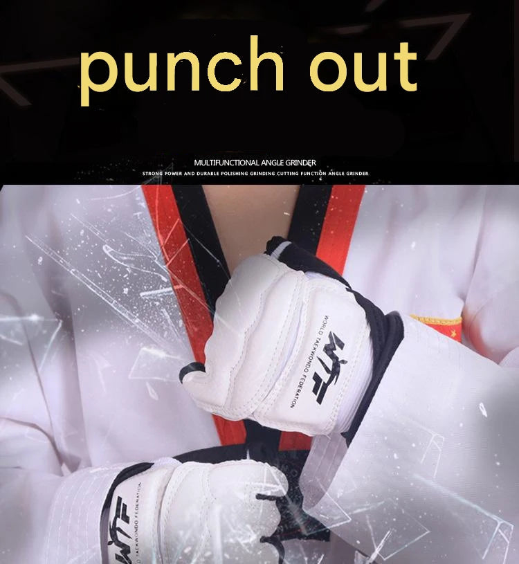 Taekwondo Gloves Foot Cover Children Taekwondo Hand Guard Foot Back Half Finger Sanda Karate Boxing Gloves Half Finger