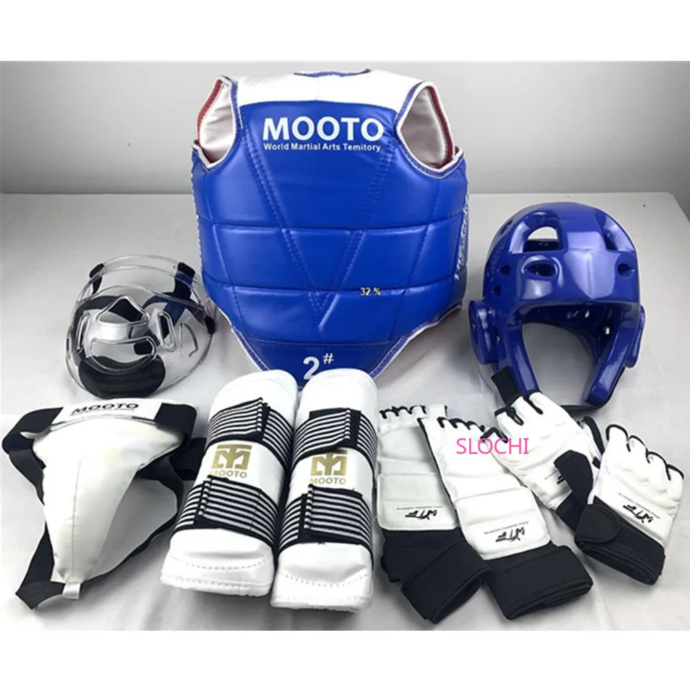 Children's Boxing Taekwondo Protective Gear Actual Combat Equipment Full Set Thicken Competition Martial Arts Combat Protective