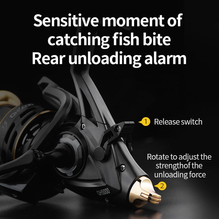 LINNHUE Carp Fishing Reel Spinning Reel QH3000-9000 Strong Double Drag 20kg Carretilha Pesca Sea Reel Fishing Free Spare Spool