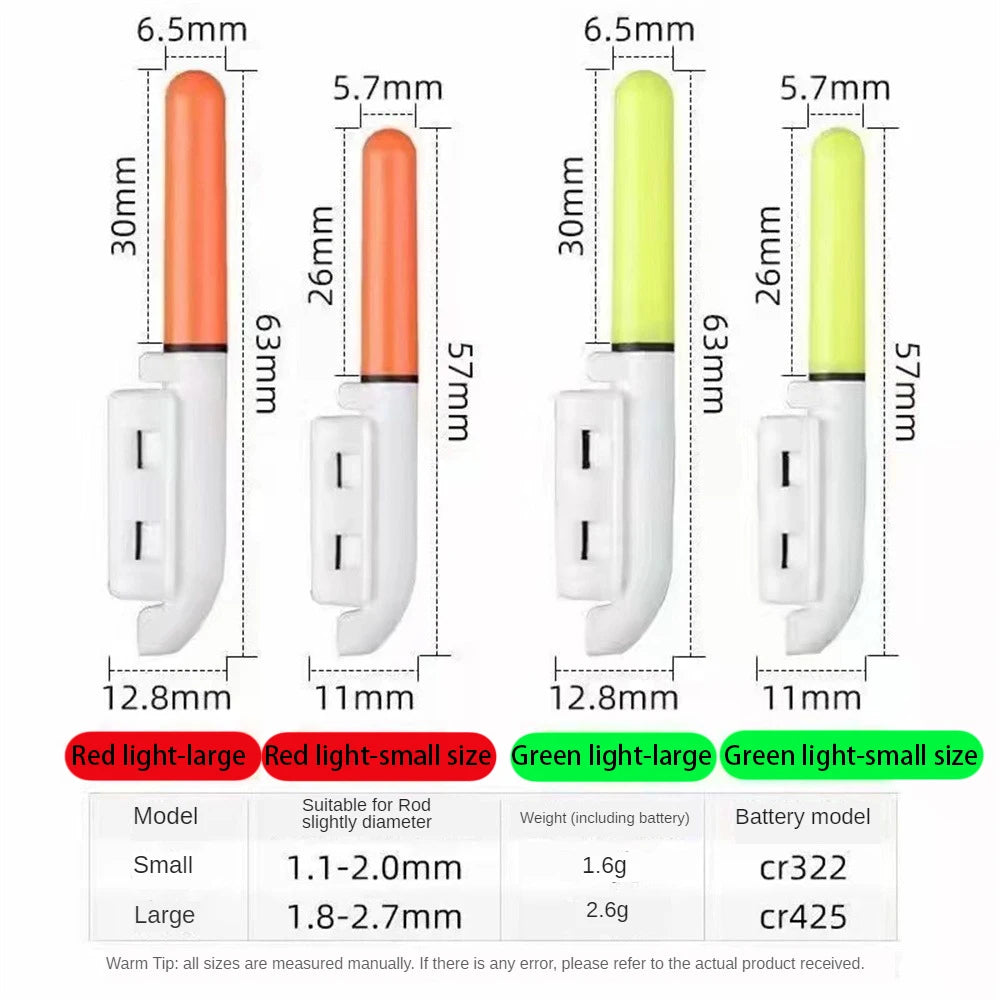 Electronic Fishing Light CR425 3.6V Battery USB Charge Rod Sense Strike Indicator LED Stick Pesca Tackle Night Bright Flash Lamp