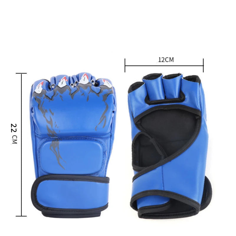 2024 Adult Professional Boxing Gloves Combat Sandbag Training Boxing Gloves Sanda Muay Thai MMA Kickboxing Half Finger Glove