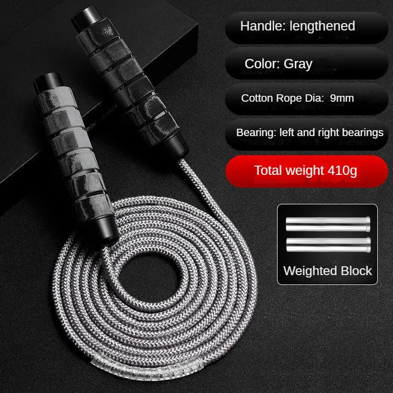 Jump Rope Crossfit Boxing Heavy Skipping Rope Foam Grip Handles for Fitness Workouts Endurance Strength Training