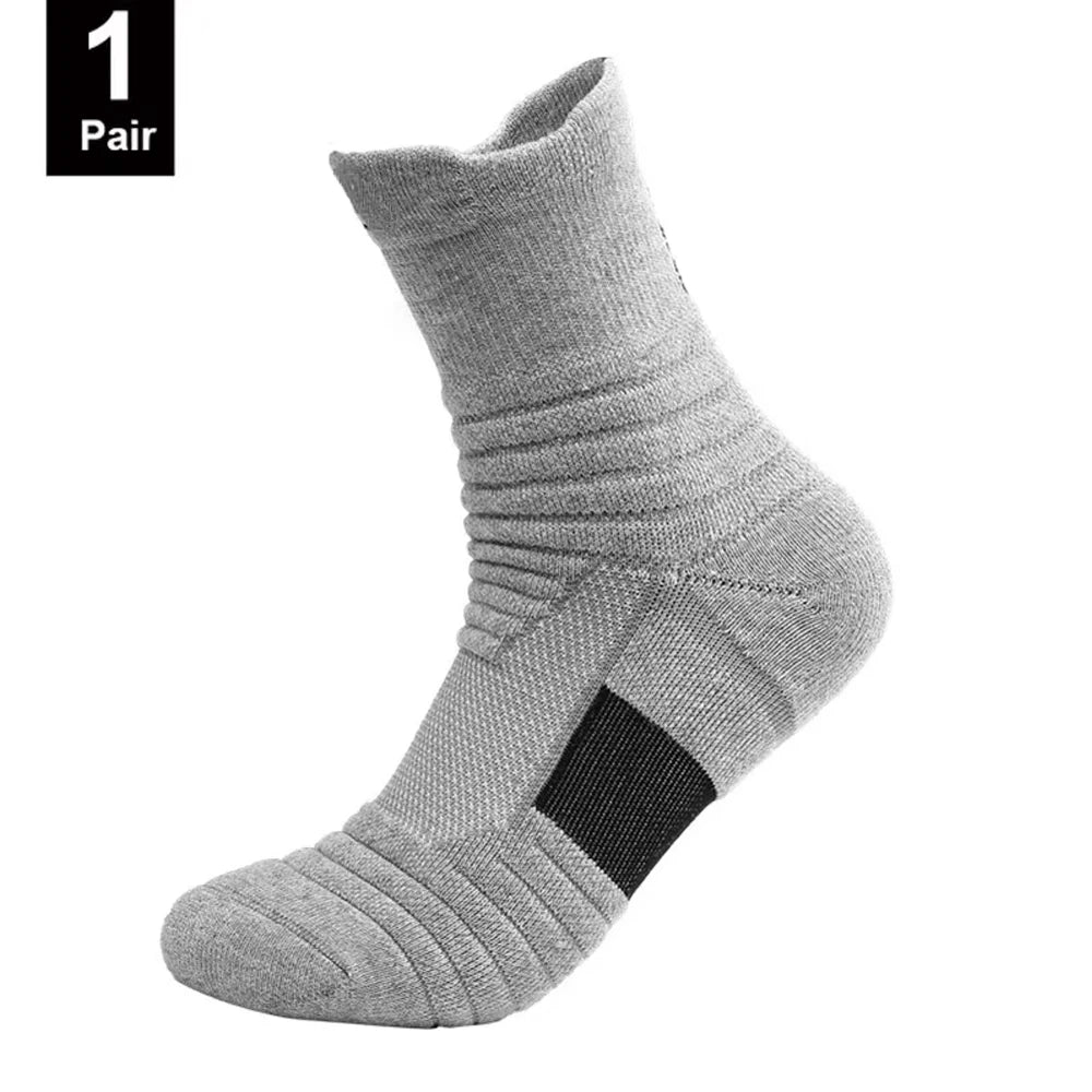 1/3 Pairs Anti-slip Football Socks Men Cotton Sock Short Long Tube Soccer Basketball Sport Socks Breathable Deodorous Sock 39-45