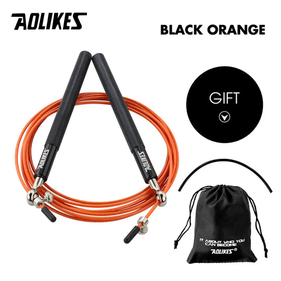 AOLIKES Crossfit Jump Rope Professional Speed Bearing Skipping Fitness Workout Training Equipement MMA Boxing Home Exercise