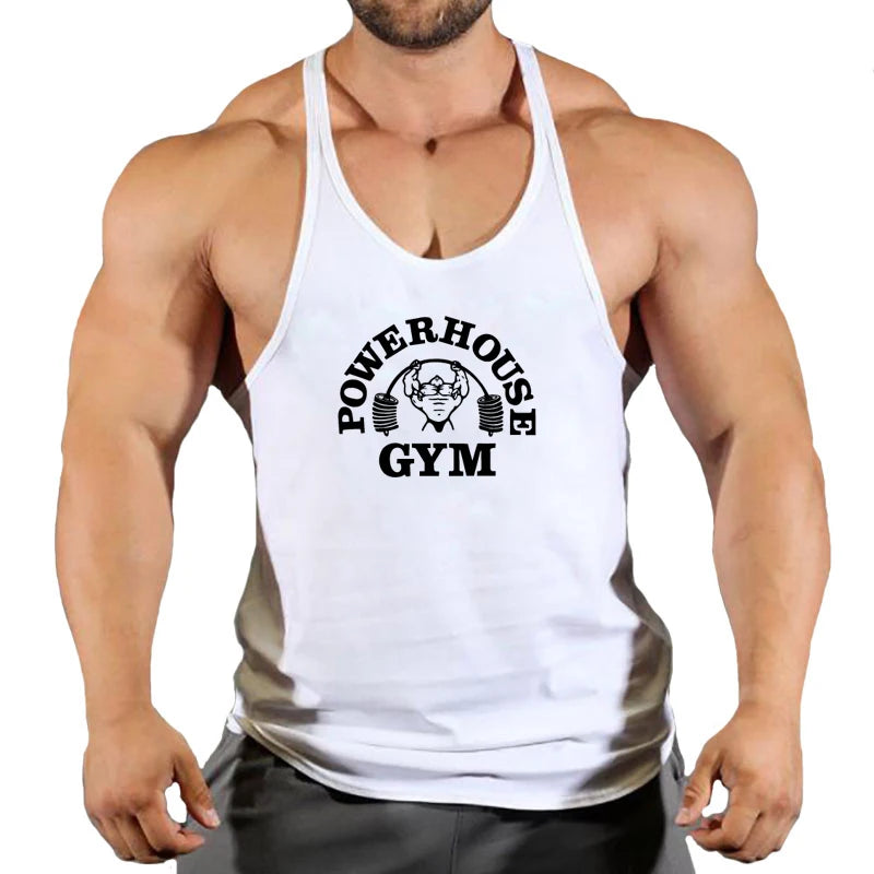 New Gym Tank Top Summer Brand Cotton Sleeveless Shirt Casual Fashion Fitness Stringer Tank Top Men bodybuilding Clothing M-XXL